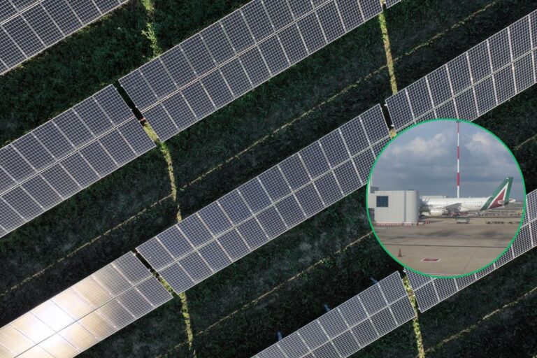 Fotovoltaïsch: op Fiumicino Airport heeft het grootste zonnestelsel van de luchthaven in Europa ingehuldigd						


