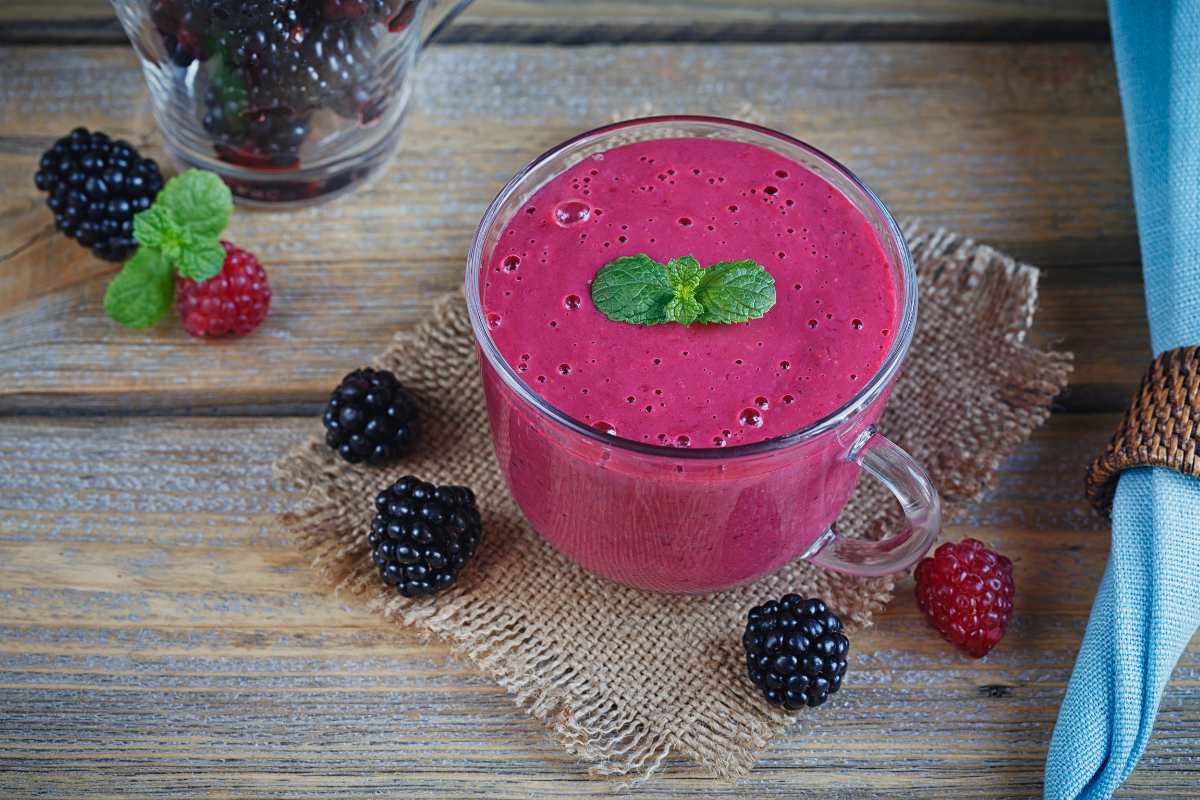 Multure en frambozen smoothie