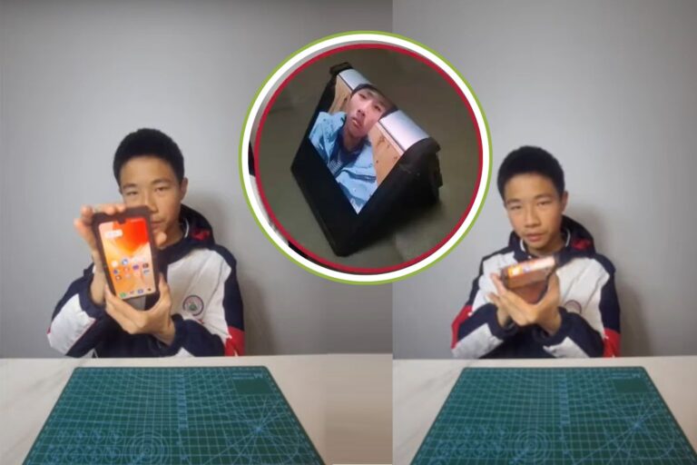 17 -jaar -oude student maakt een vouwende smartphone met een 3D -printer en oude componenten						


