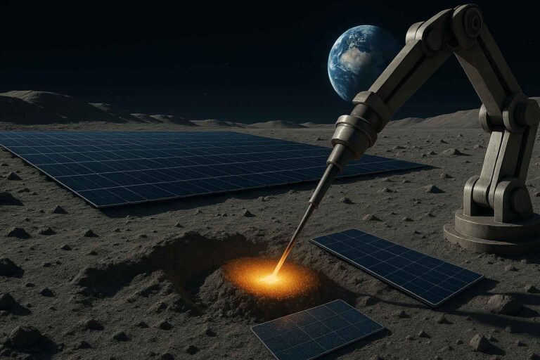 pannelli solari sulla luna