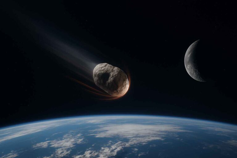 Asteroide in collisione verso la Luna