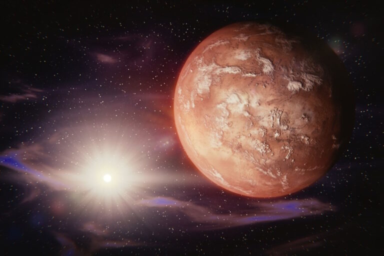 bacio luna marte 3 maggio 2025