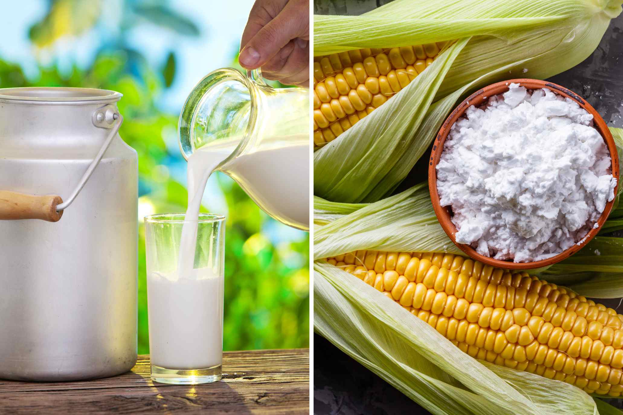maïsmelk en zetmeel