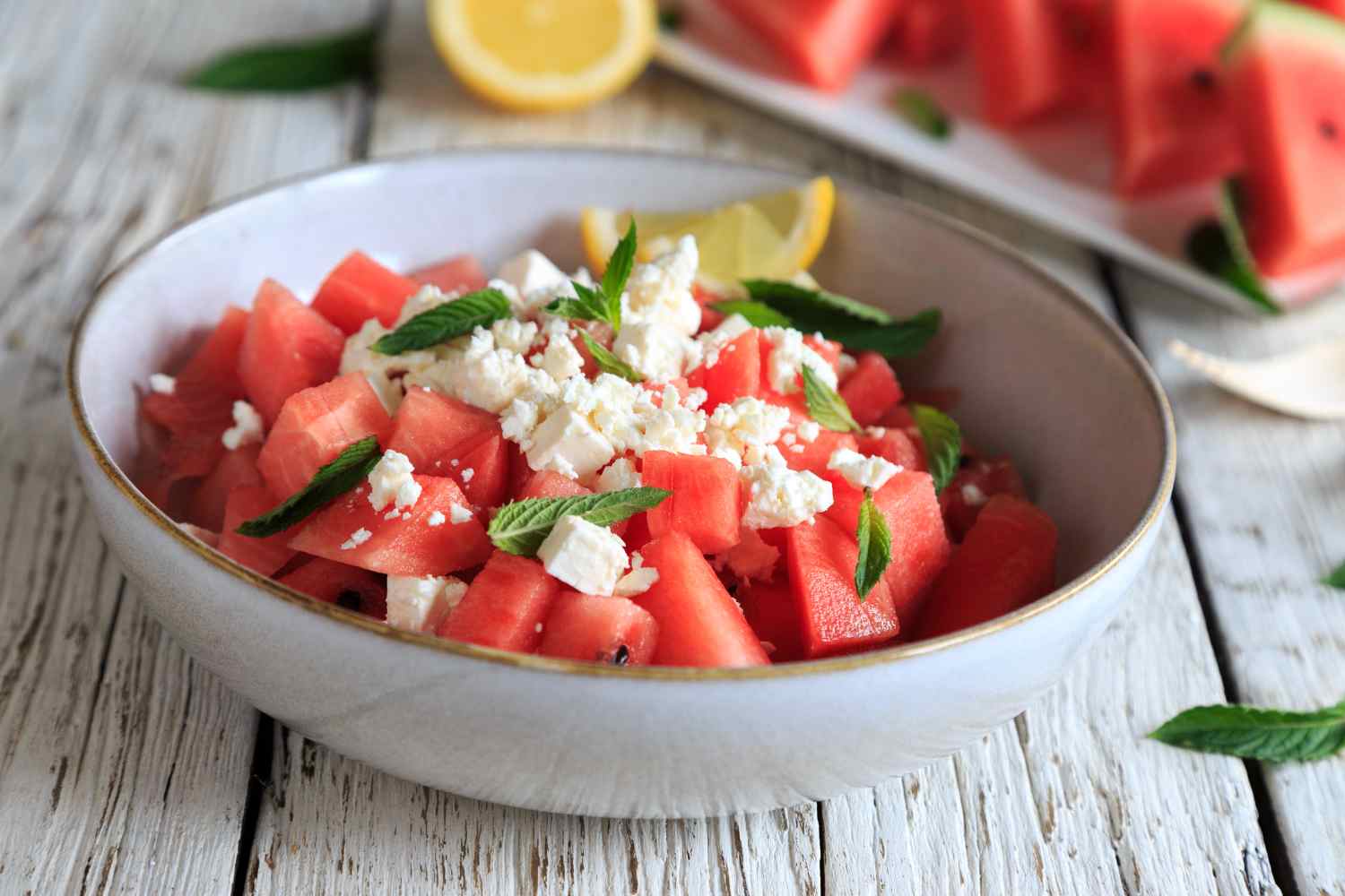 Bocconcini di Anguria en Feta 