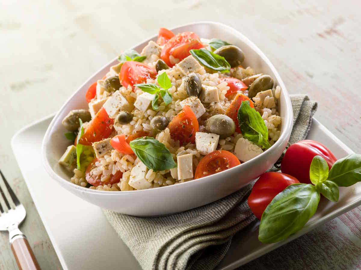 Tofu olijfrijstalade