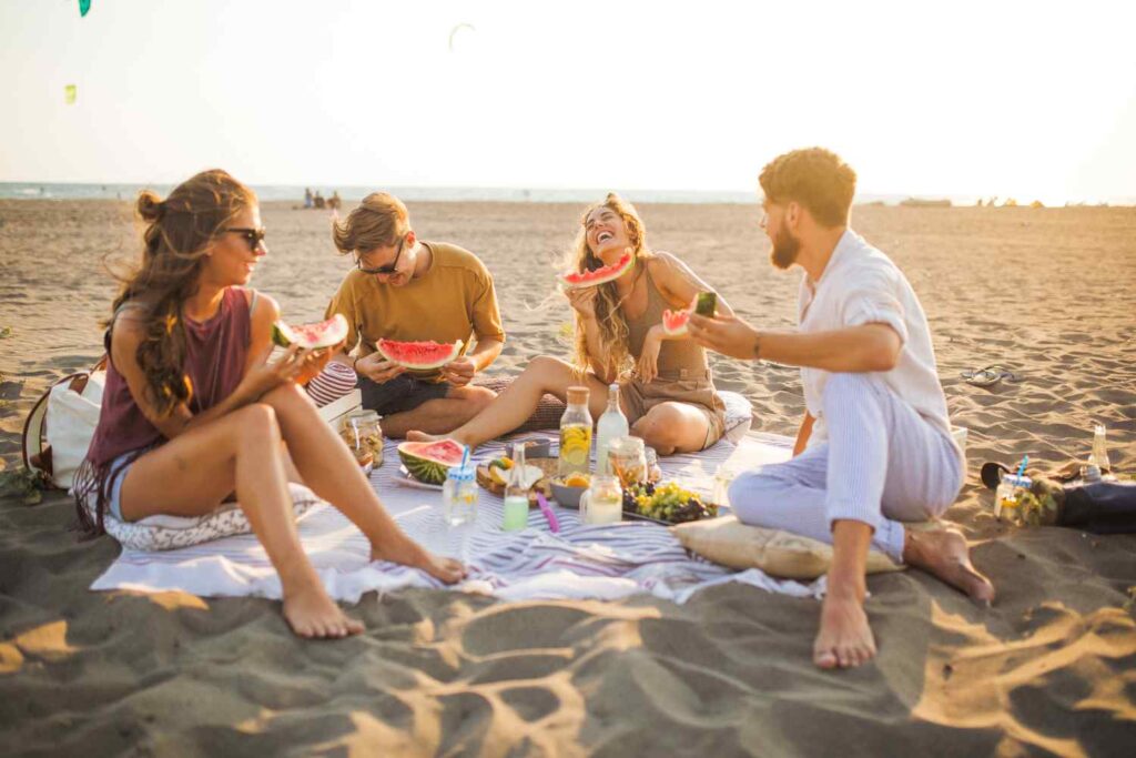 mangiare in spiaggia