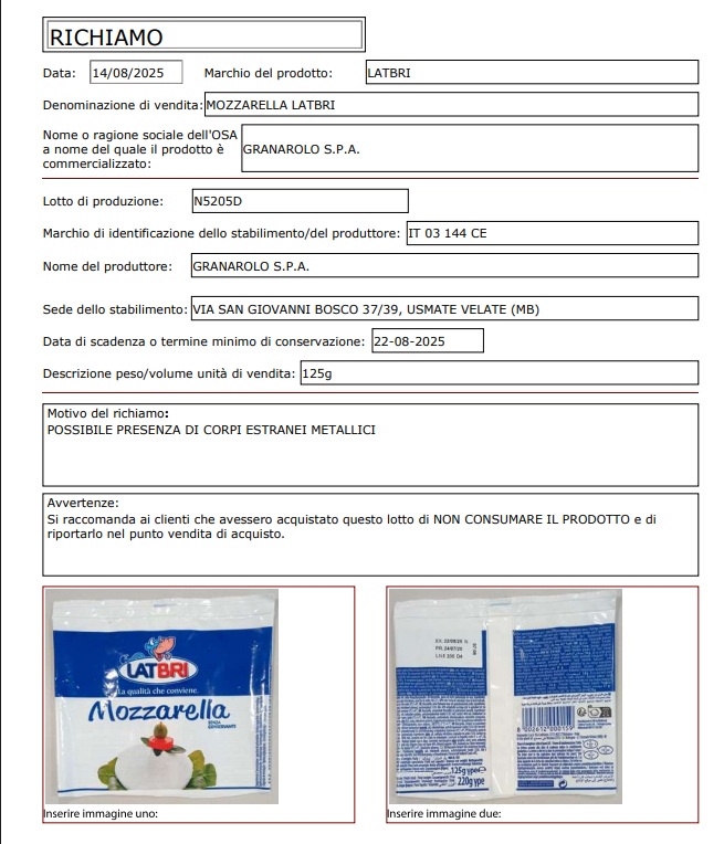 Herinner Mozzarella latbri