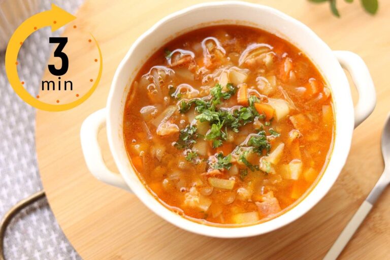 zuppe scaldare 3 minuti