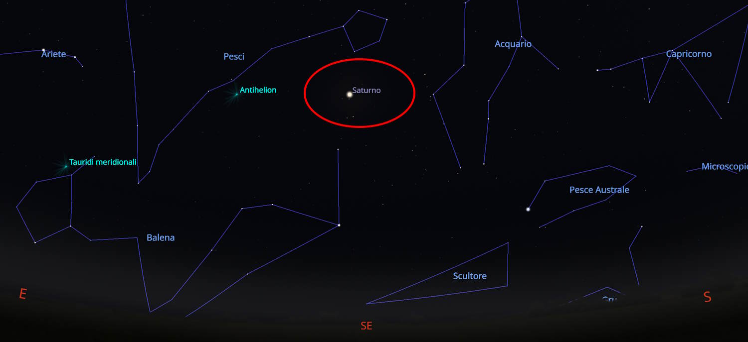 Saturn -oppositie 21 september 2025