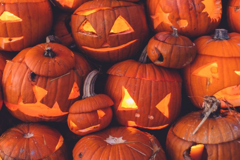 zucche halloween spazzatura