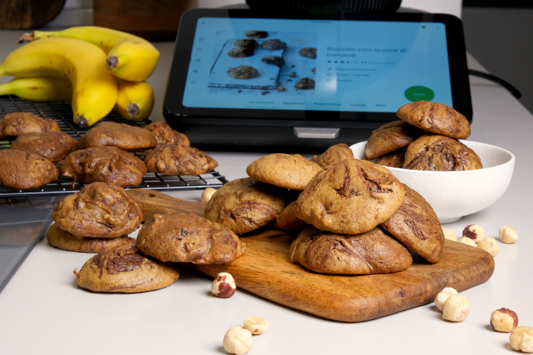 Koekjes met bananenschil