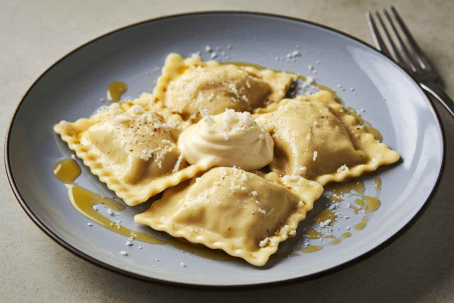 Ravioli gevuld met artisjokken