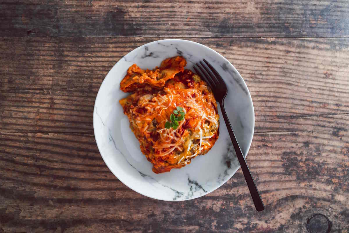 lasagne met linzenragu