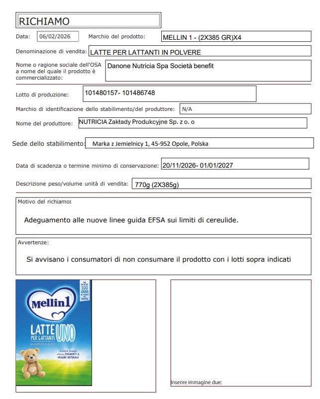 terugroepen van mellin-melk