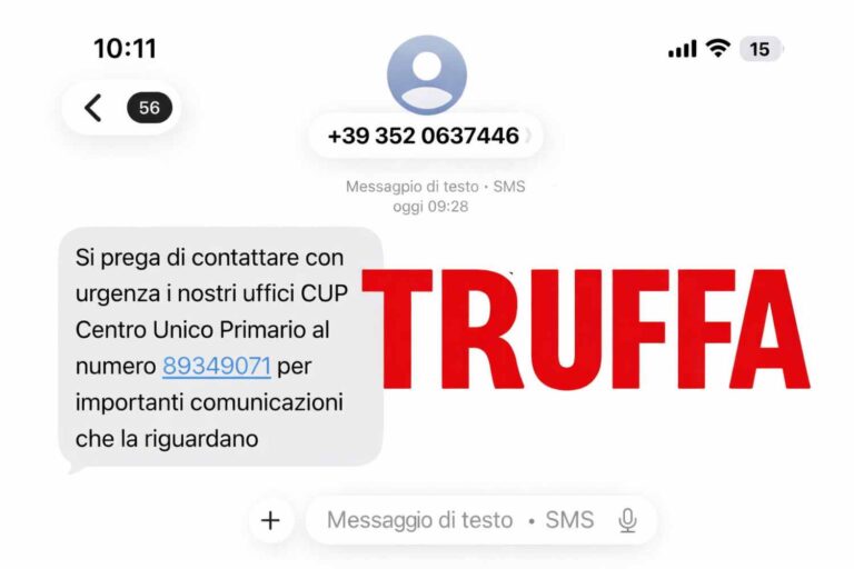 truffa sms cup