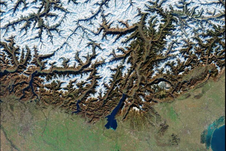 Olimpiadi invernali viste dallo Spazio