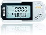 NAKOSITE de beste stappenteller en caloriestappenteller voor dames, heren en kinderen met riem en clip. Loopafstandcalculator (kilometers en mijlen), trainingsmodus, dagelijkse prestatieregistratie, 30 dagen geheugen, gebouwd met drie-assige technologie (sensorgebaseerd, wit en gemakkelijk afleesbaar digitaal display