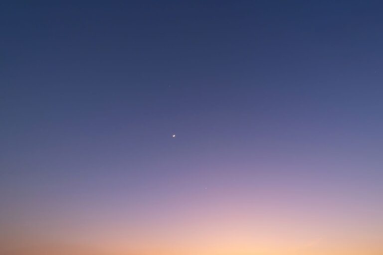 congiunzione luna marte mercurio