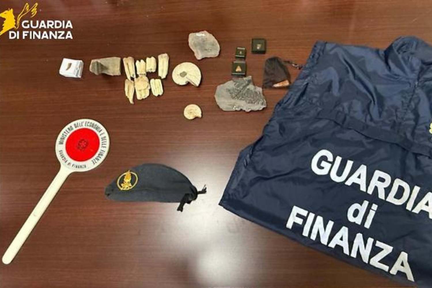 fossielen in beslag genomen in Palermo