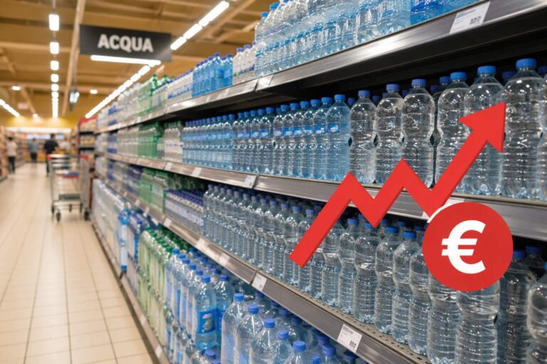 rincari acqua in bottiglia supermercato