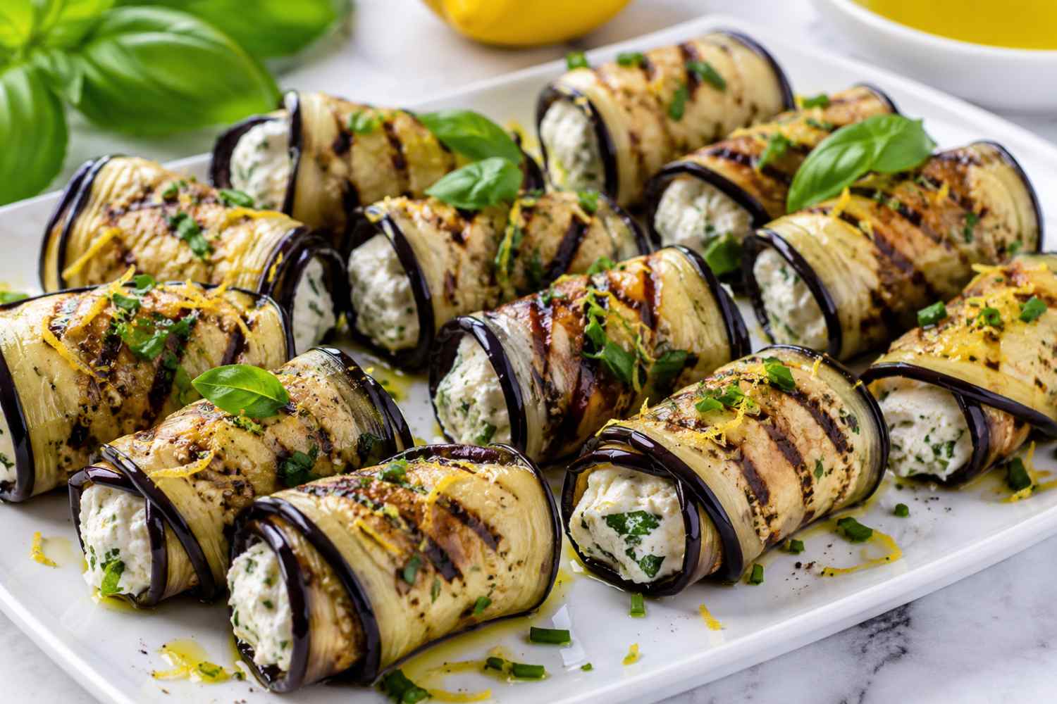 aubergine rolletjes