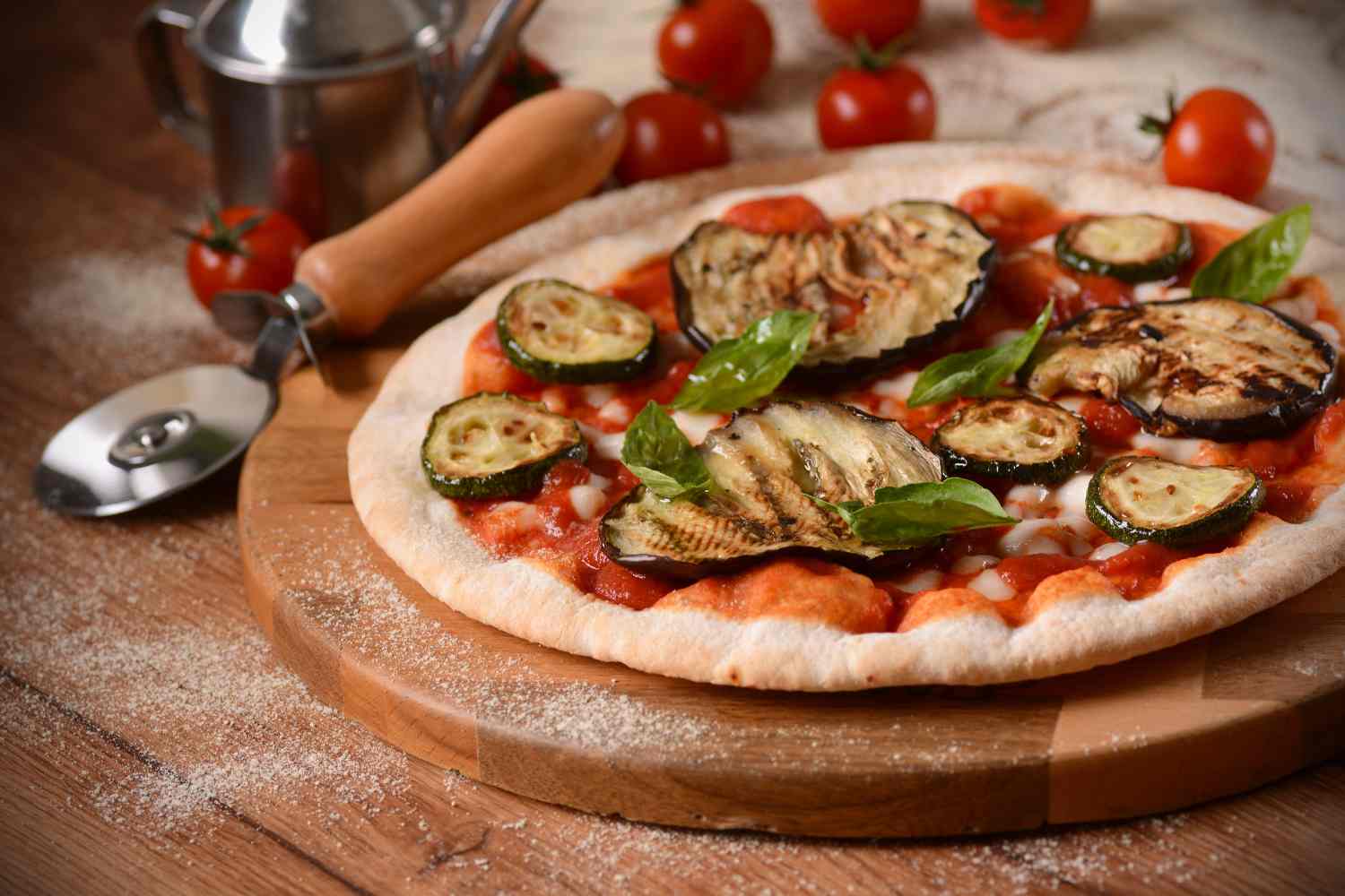 Gegrilde groentepizza
