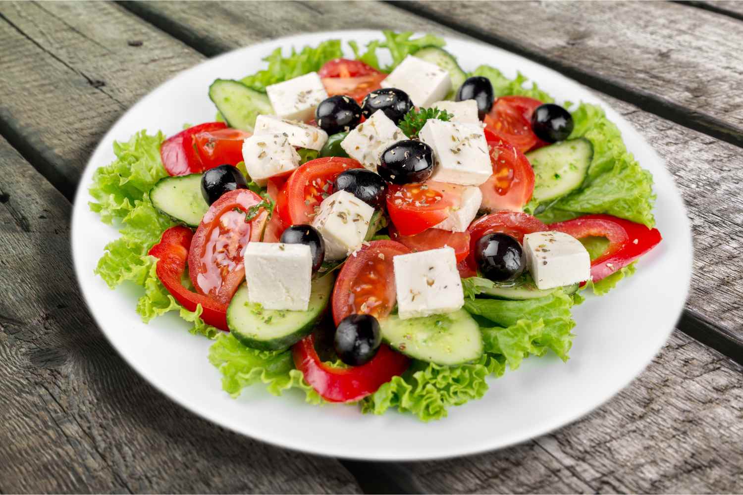 Griekse salade zonder uien