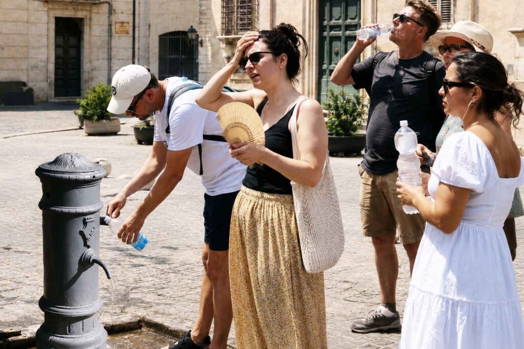 caldo estremo in città