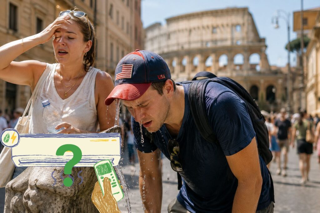 caldo turisti roma