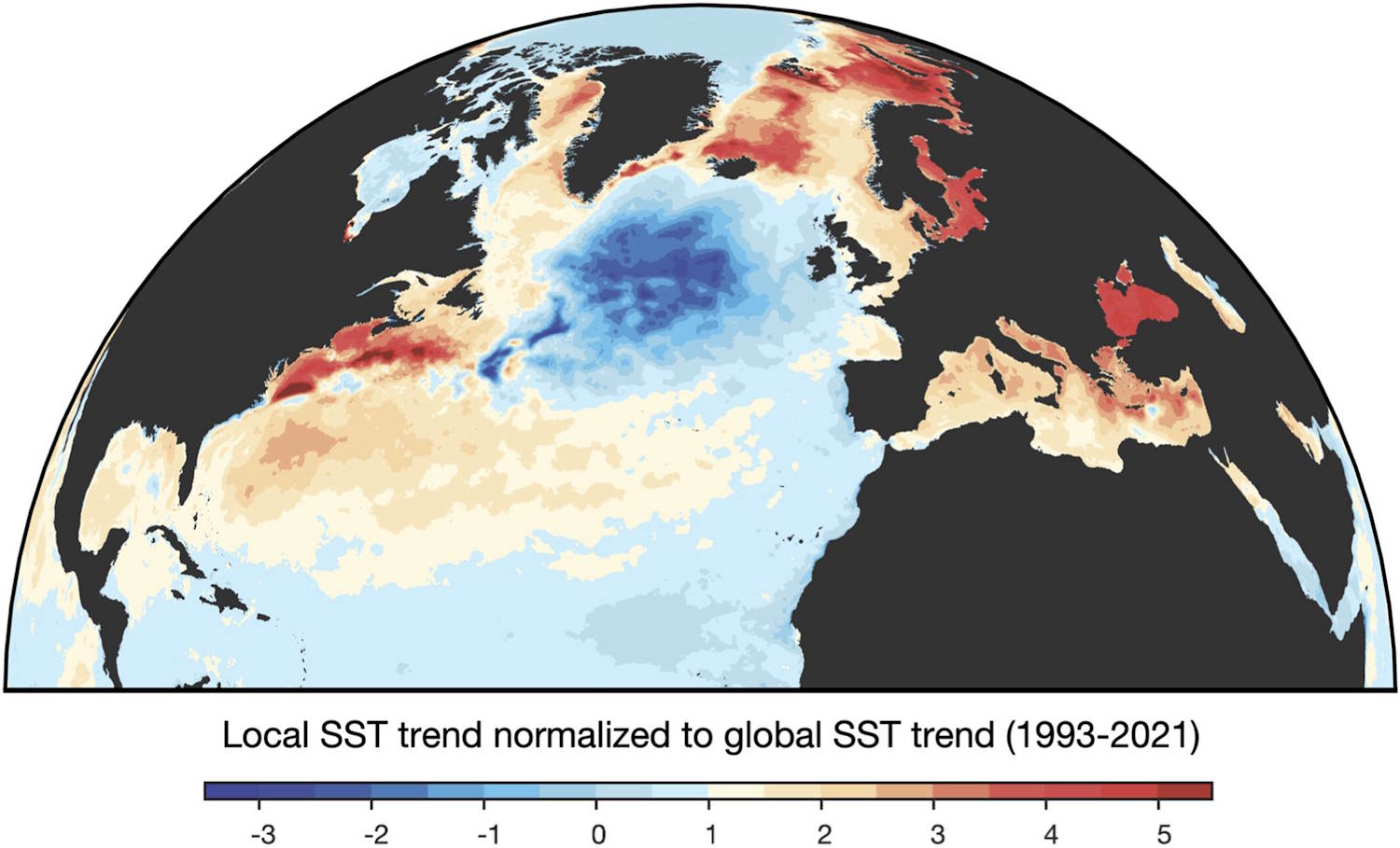 koude plek verzwakt de oceaanstromingen