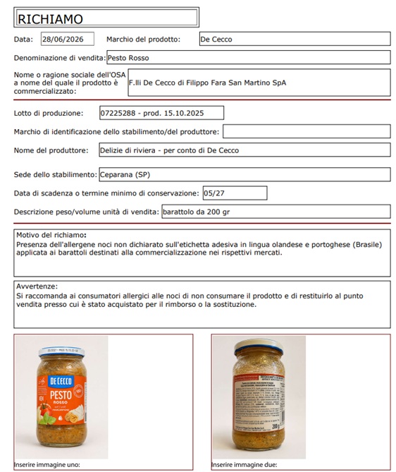 Pesto de Cecco herinnert zich in het buitenland