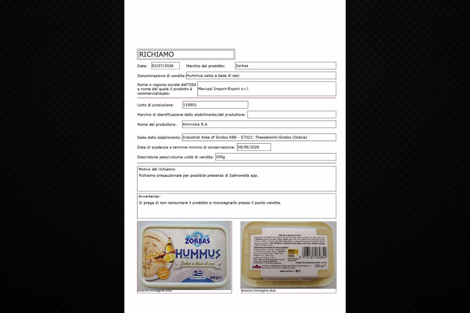 Ik herinner me hummus