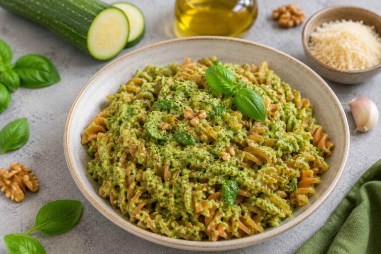 pasta di lenticchie al pesto