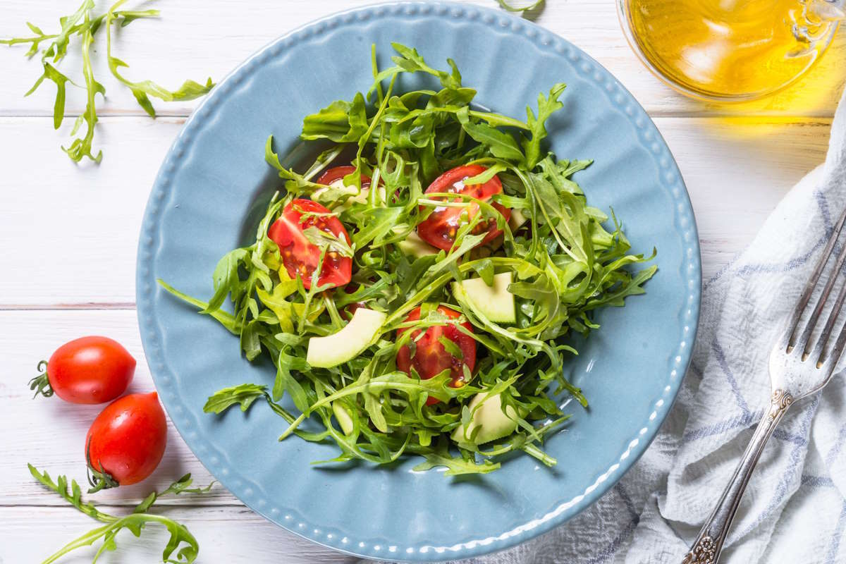 Rucola-avocado-tomatensalade