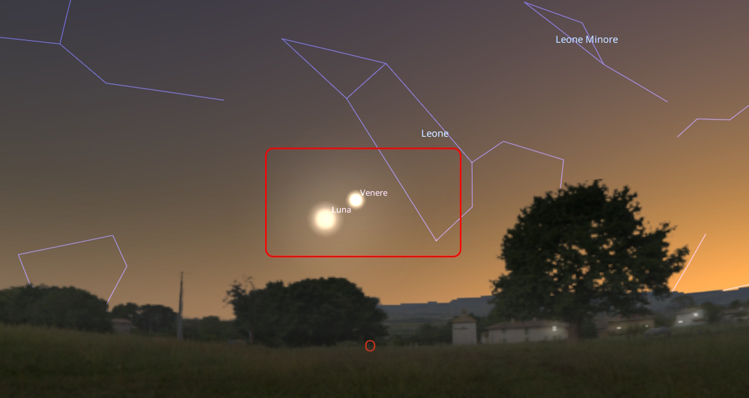 kust maan Jupiter Venus vallende sterren