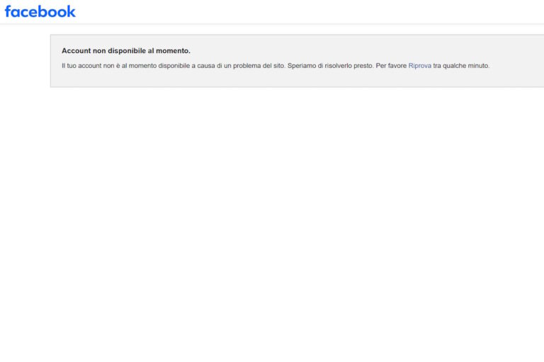 Facebook down 19 luglio 2026