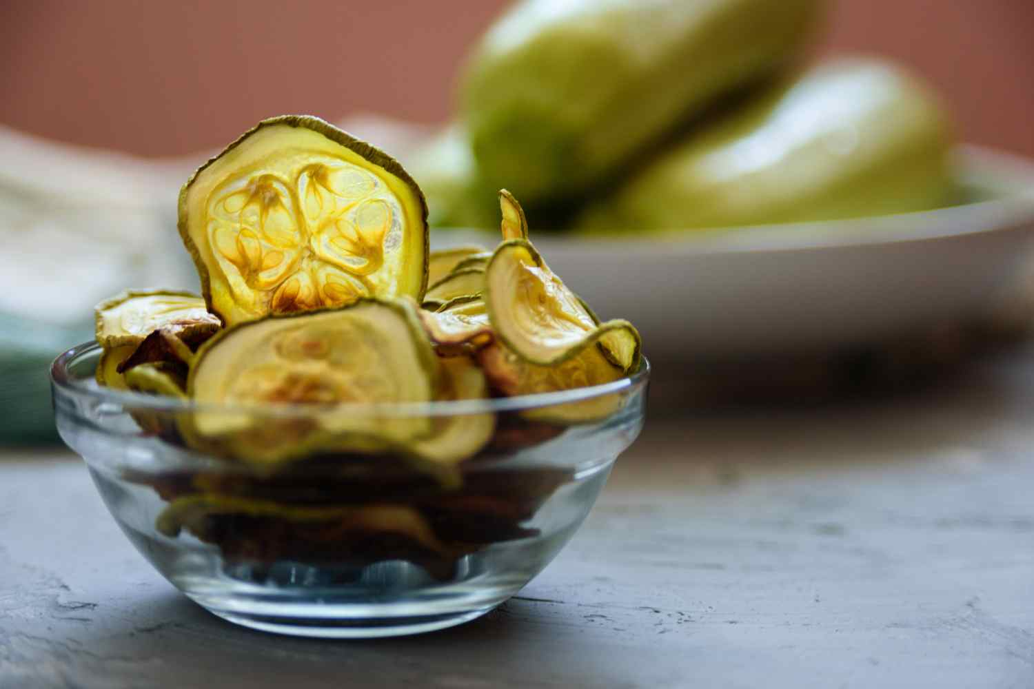 Gebakken courgettechips