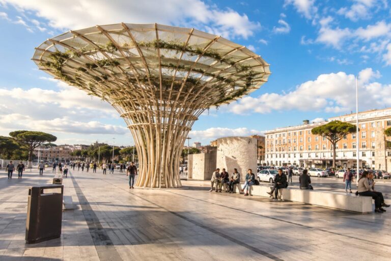 Albero bioclimatico render IA
