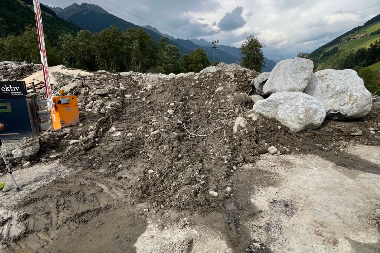 Aardverschuiving in Valle Aurina