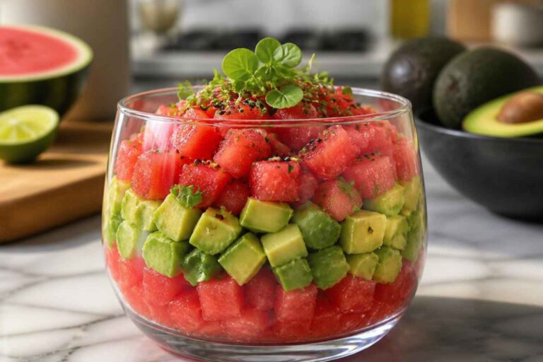 Tartare di cocomero e avocado