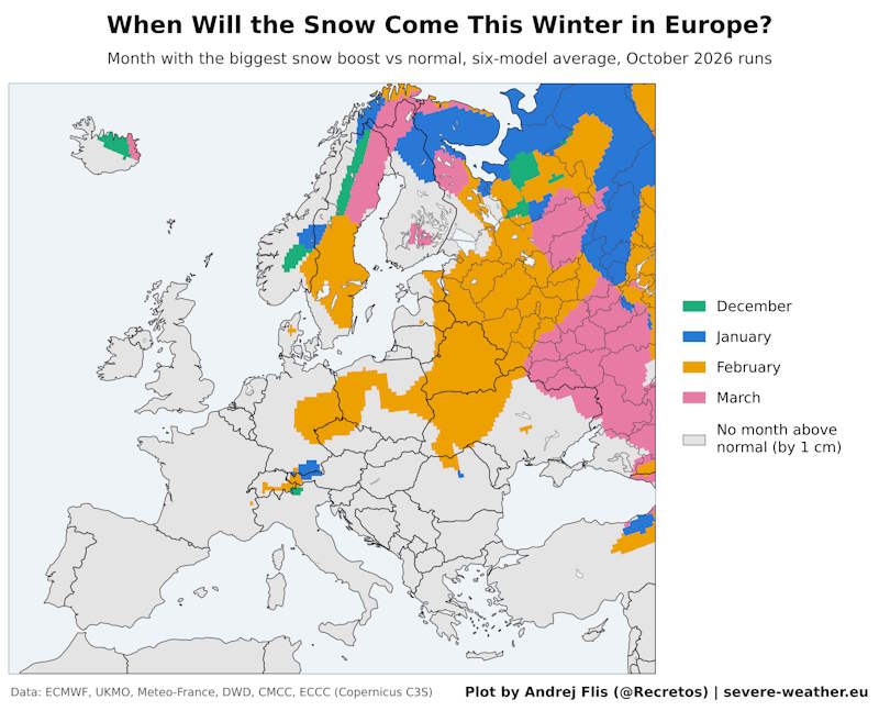 sneeuw Europa