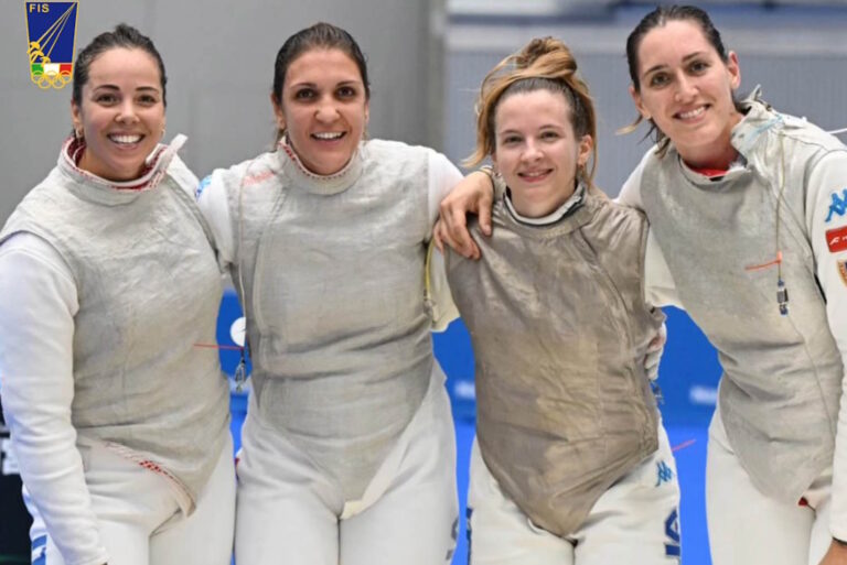 coppa del mondo scherma fioretto femminile podio tutto italiano