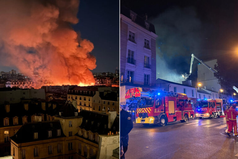 Incendio mercato coperto Parigi