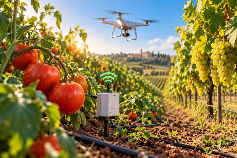 droni e sensori agricoltura in Puglia